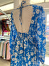 Women V-Neck Backless Long Latern Sleeves Flowy Short Dresses